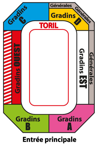 Plan des gradins des arènes de Châteaurenard - Fiesta y Toros